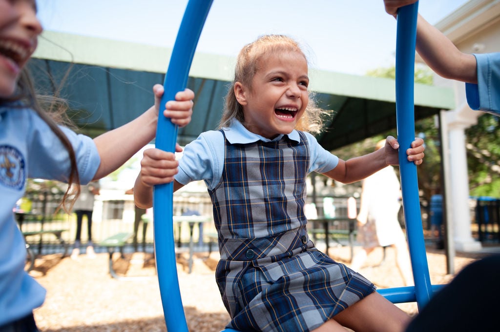 A female student on the playground.