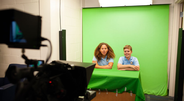 Students in the Media Center